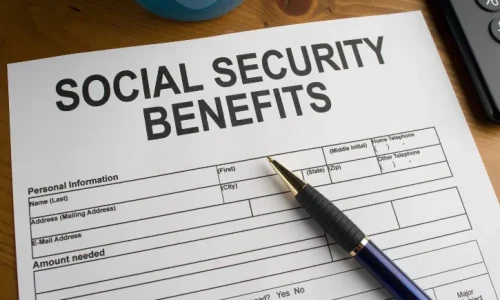 A sheet detailing social security disability benefits.